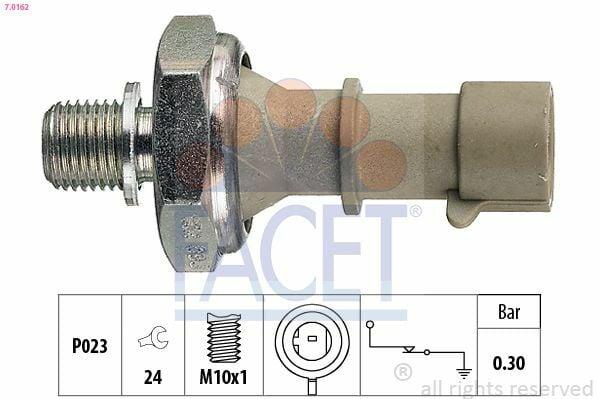 facet oil pressure switch for astra g h, rear view of facet oil pressure switch, technical specifications of facet oil pressure switch FACET Oil Pressure Switch 7.0162 - Oil Pressure Sender for Astra G & H | Gray FACET Oil Pressure Switch - Compatible with Astra G & H oil-pressure-switch, facet, astra-g, astra-h, car-parts, engine-parts, mechanics, car-owners, ai-generated