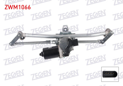 Zegen ZWM1066 Wiper Motor Front 12V Mekanızmalı Volkswagen Bora 2000-2005 / Golf IV 2000-2005 / Audi A3 1996-2003