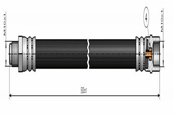 CAVO Brake Hose - Compatible with W169 and W245 Series — Brake Hydraulics