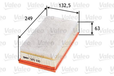 Valeo 585100 Air Filter Peugeot 407/407 Coupe 1.6 HDi 16V — Air & Cabin Filters