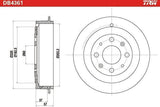 TRW DB4361 Rear Brake Drum - 203.2mm Diameter for Motorcycle — Brake Rotors & Drums