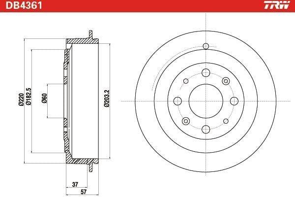 trw db4361 rear brake drum, trw motorcycle brake drum specifications TRW DB4361 Rear Brake Drum - 203.2mm Diameter for Motorcycle Owners & Mechanics TRW DB4361 Rear Brake Drum - Motorcycle Parts motorcycle-parts, trw-db4361, brake-drum, motorcycle-braking-system, trw, motorcycle-owners, mechanics, fren-kampana, motorcycle-accessories, ai-generated