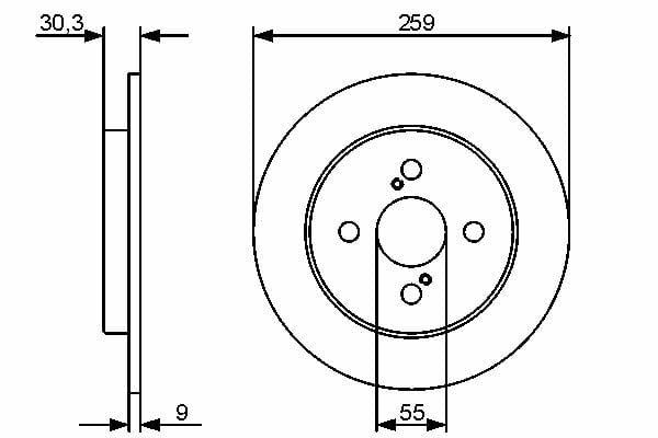 BOSCH 0986479420 - Rear Brake Disc Assemblies for 2006 Yaris 1.0VVTi, 1.3VVTi, 1.4D-4D — Brake Rotors & Drums