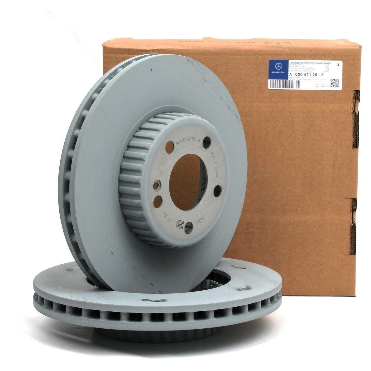 Mercedes-Benz E220d Front Brake Disc Set - Original OEM Parts — Brake Rotors & Drums