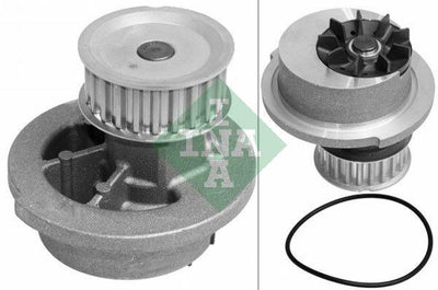 INA Water Pump - Opel Astra F, Vectra B, Corsa B X14XE/X16XEL 16V — Water Pump & Thermostat