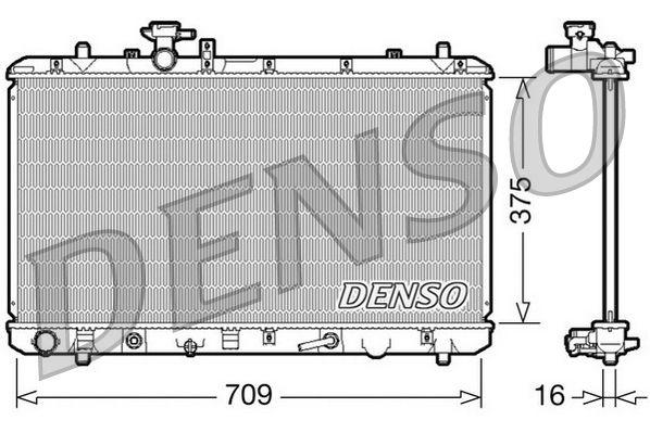 Denso DRM47024 Su Radiator Suzuki: Sx4 1.6 Vvt 4×4 06-718×375×16 Automatic Transmission