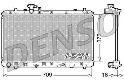 Denso DRM47024 Su Radiator Suzuki: Sx4 1.6 Vvt 4×4 06-718×375×16 Automatic Transmission