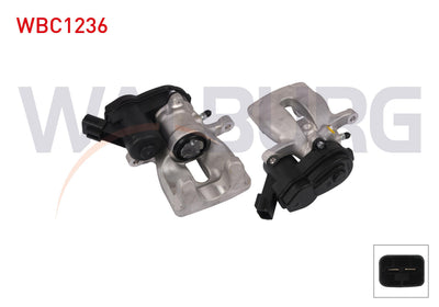 WALBURG WBC1236 Brake Caliper Electronic Left Rear Piston 34mm Disc 274mm Renault Captur II 2020-/ Clio V 2019-/ Fluence 2010-/ Megane III 2008-2015 / Megane IV Hb 2015-/ Scenic III 2009 - 1