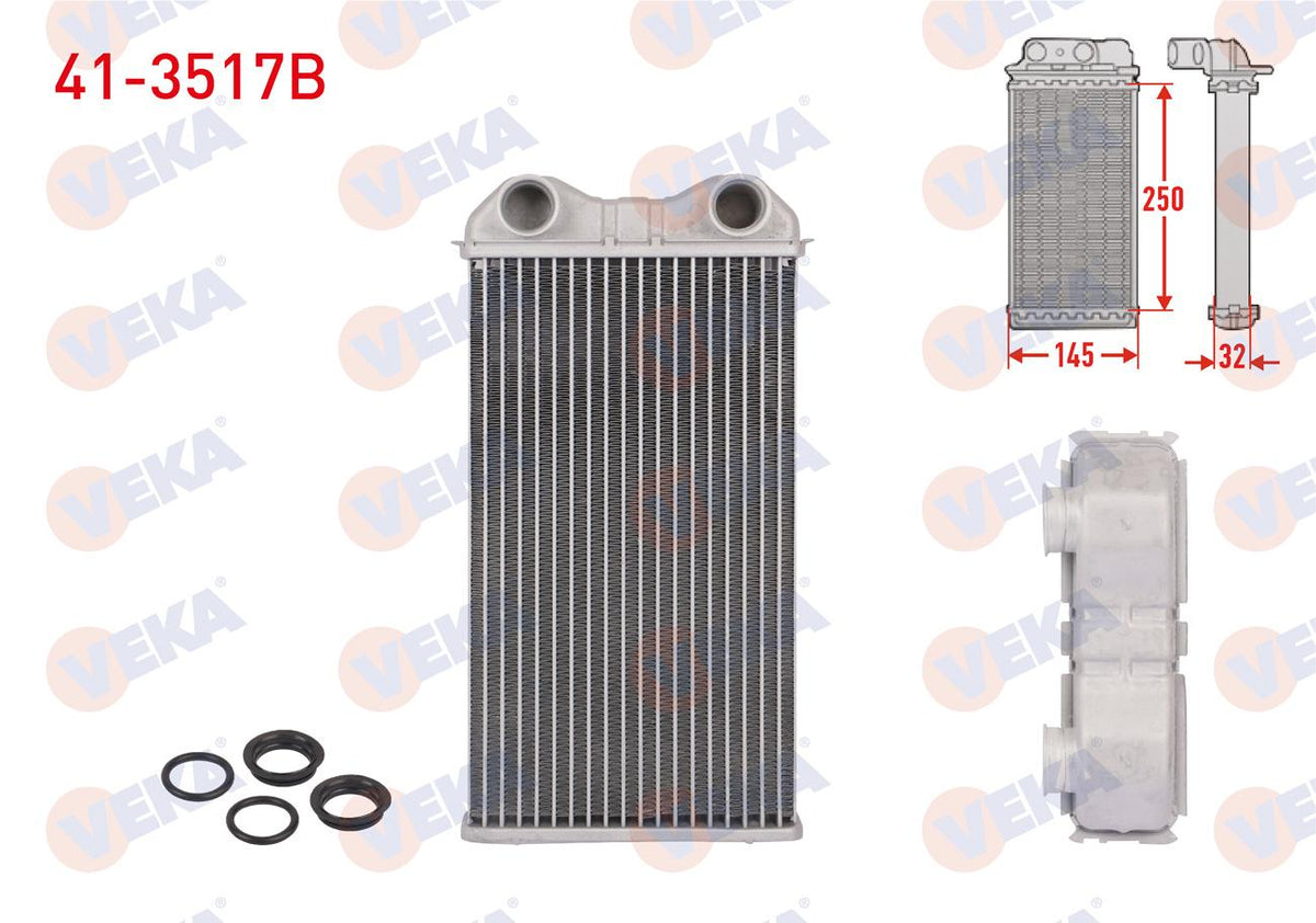 Veka 41-3517B Heater Core Brazing Renault Traffic II (Fl) 1.9 dCi 2001-2014 — Heater & Blower
