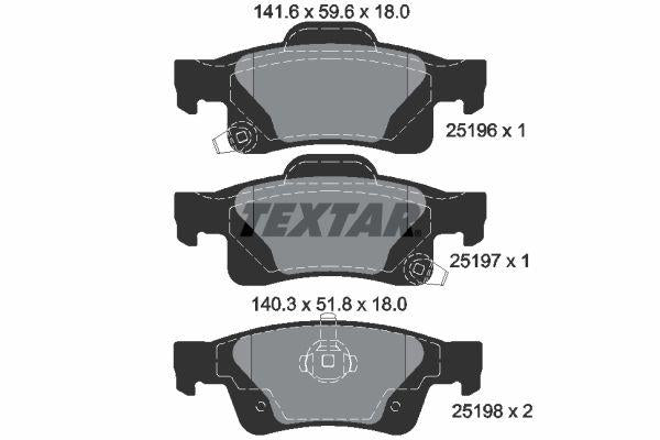 Textar 2519601 Textar / Brake Pad — Brake Pads