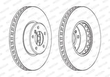 Ferodo DDF1867C-1 - Ventilated Brake Disc for BMW E60, E61 and 2 more models — Brake Rotors & Drums