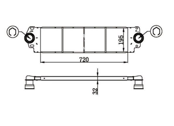 MGA 80410 Turbo Radiator Brazing VW Transporter T5 1.9 Axb / 2.5 Axd Axe, T6 2.0 Caaa Caab (720x194x32) — Radiators & Fans