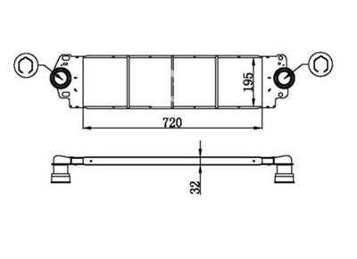 MGA 80410 Turbo Radiator Brazing VW Transporter T5 1.9 Axb / 2.5 Axd Axe, T6 2.0 Caaa Caab (720x194x32) — Radiators & Fans