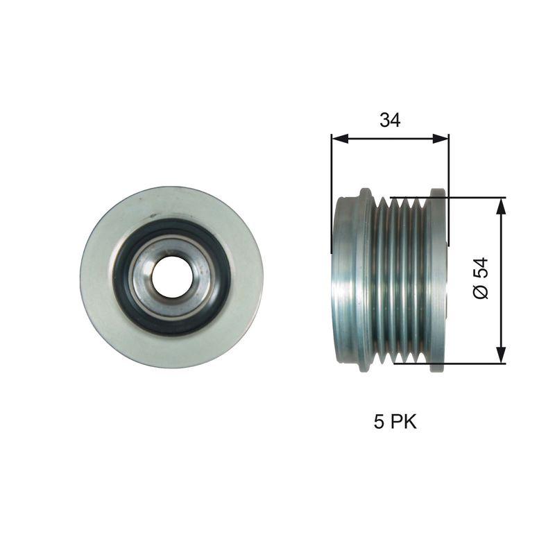 Gates OAP7220 Alternator Pulley Corsa D Meriva B 1.4 16V A14XER — Starting & Charging