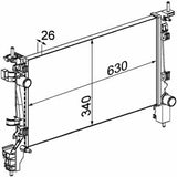 MAHLE CR1130000P Radiator - Bipper & Nemo 1.4Hdi AC — Radiators & Fans