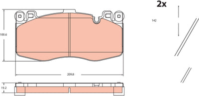 TRW GDB2211 Brake Pad Front X5 F15 M-X6 F16 M Bm 17 — Brake Pads