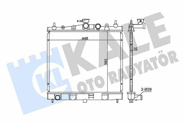 Kale Motor Cooling Radiator 350995 - Compatible with Clio III, Modus 04, Micra III & Note 05-12 — Radiators & Fans