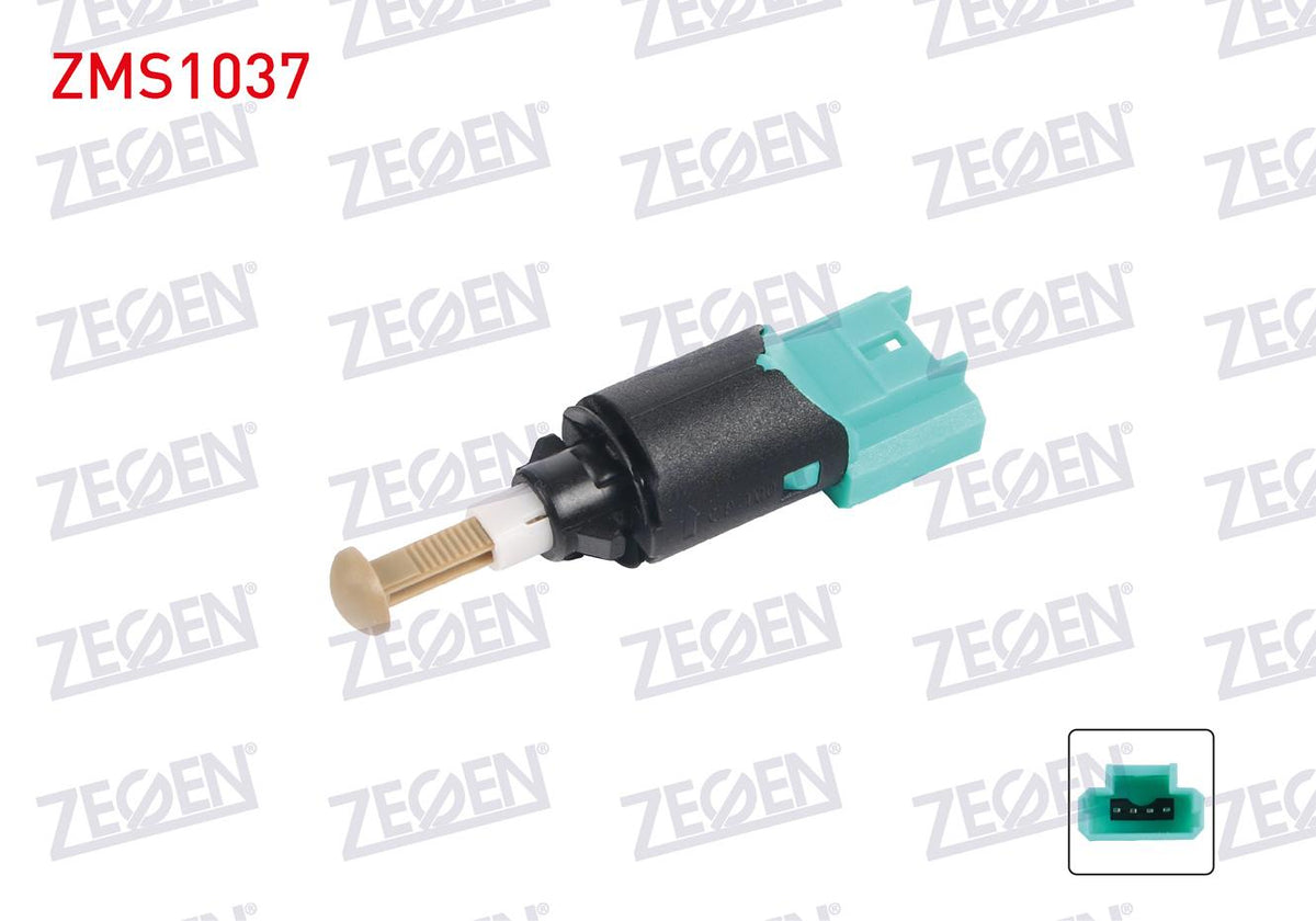Zegen ZMS1037 Brake Light Switch Citroen Berlingo 2008-/ C2 2003-2012 / C3 I-II 2002-/ C4 2004-2011 / C5 II 2004-/ Peugeot 207 2006-2015 / 301 2012-/ 307 2000-2009 / 308 2007-/ 407 2004-2010 / 3008