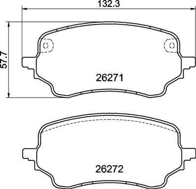 MGA 55784 Front Brake Pad Ford Puma 1.5 EcoBlue 20- — Brake Pads