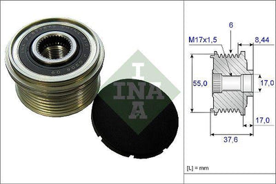 INA 535024610 Alternator Dmo Pulley Mazda 6 Gg Mazda 3 Bl Micra Note ASX Lancer VIII Outlander II — Starting & Charging
