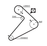 GATES Timing Tk 94-96 H100-L200-L300 2.5D-TD — Belts