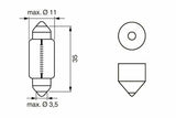 BOSCH 12V 5W C5W Light Bulb - 10 — Bulbs & Interior Light