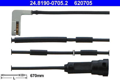 ATE 24.8190-0705.2 Brake Pad Wear Sensor — Brake Sensors & ABS