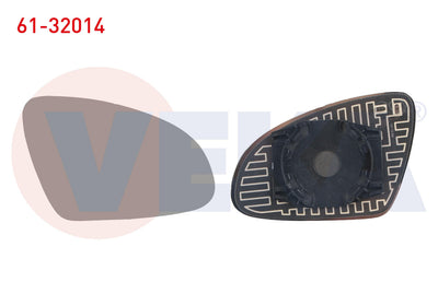 Veka 61-32014 Mirror Glass Right Heated Opel Astra J 2009 — Mirrors