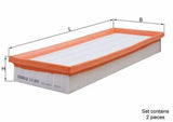 MAHLE LX804-S Air Filter - Dual Set for W203 W204 C-Class — Air & Cabin Filters