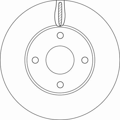TRW DF6593 Ventilated Brake Disc for 18 Ford Fiesta 1 Unit Compatible with Ford Fiesta — Brake Rotors & Drums