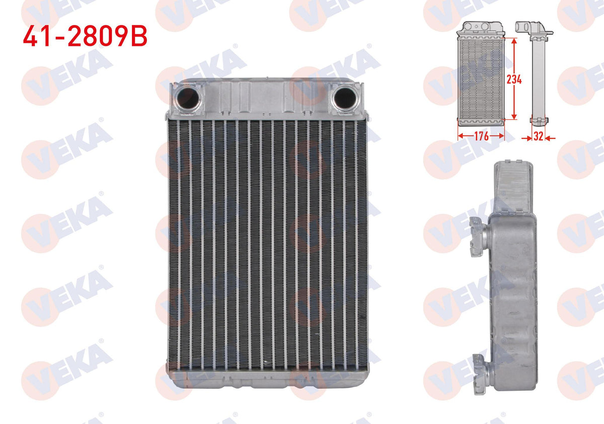 Veka 41-2809B Heater Core Brazing Mercedes C (W203) C 180-C 200-C 200 CDI-C 220 CDI 00-06 / Clc (Cl203) Clc — Heater & Blower