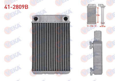 Veka 41-2809B Heater Core Brazing Mercedes C (W203) C 180-C 200-C 200 CDI-C 220 CDI 00-06 / Clc (Cl203) Clc — Heater & Blower
