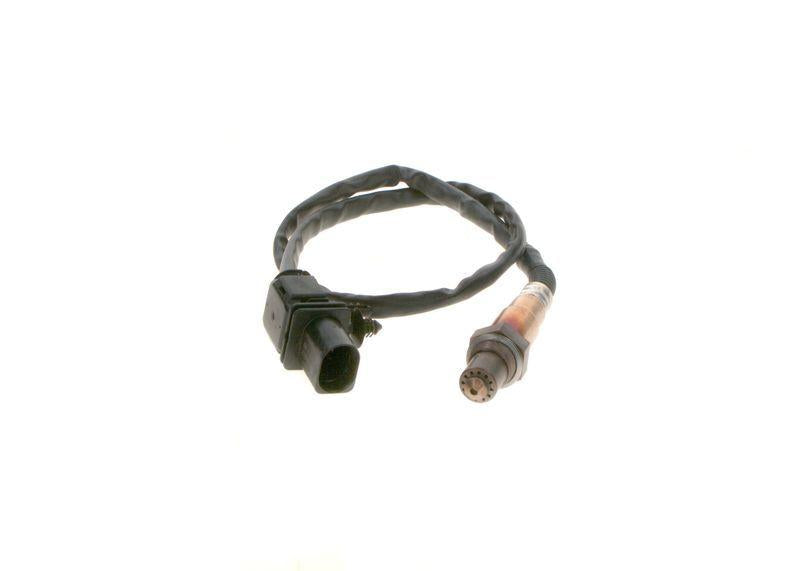 BOSCH Lambda Sensor for Ford Ecoboost Models, Installation view of BOSCH Lambda Sensor BOSCH Lambda Sensor - Compatible with 2013 Fiesta, Focus, Mondeo, C-Max, B-Max | 688 mm Length BOSCH Lambda Sensor for Ford Ecoboost Models lambda-sensor, bosch, ford-ecoboost, car-parts, auto-repair, engine-performance, fuel-efficiency, emission-system, mechanics-tools, ai-generated
