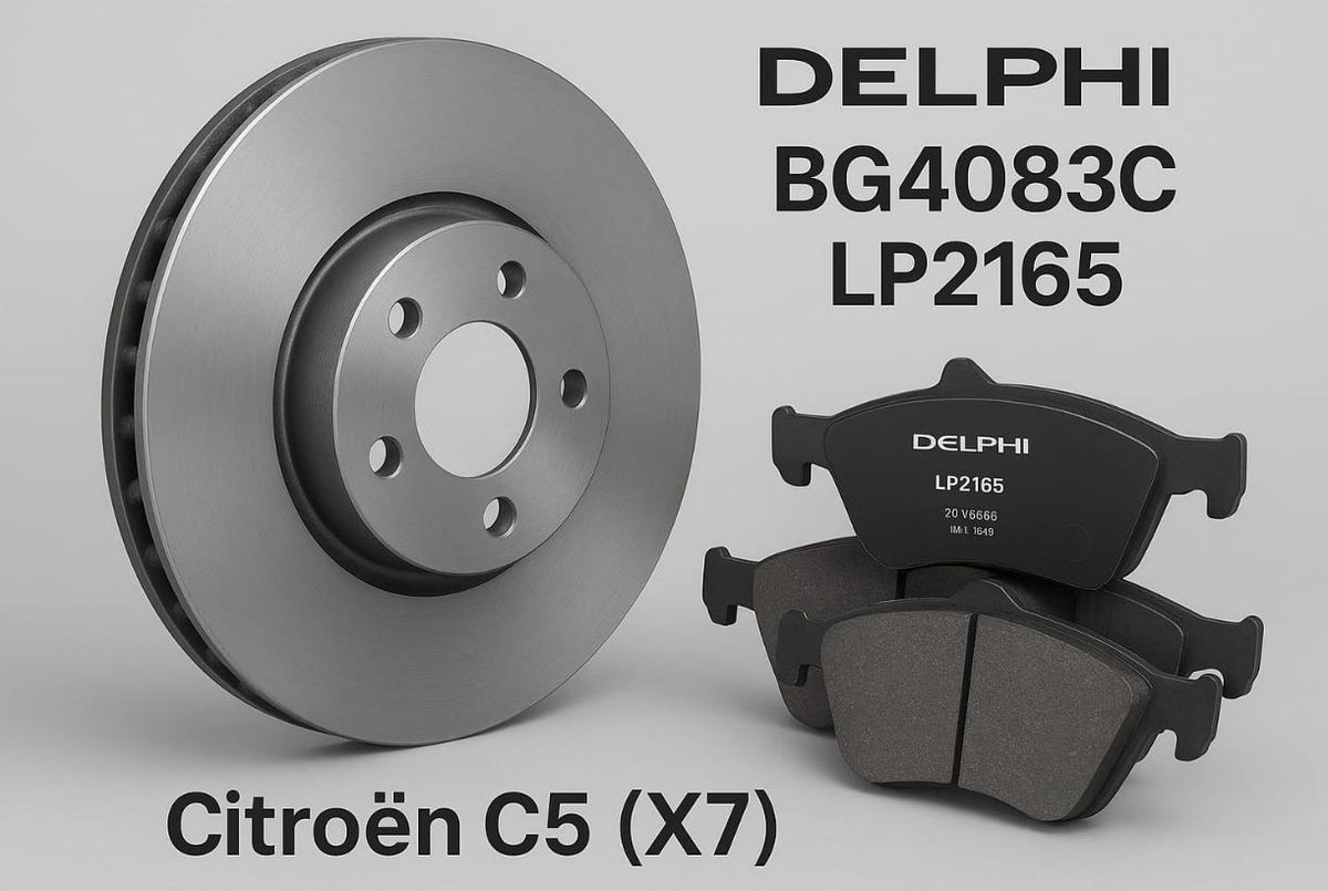 Delphi Citroen C5 (X7) 2008 - 2015 Front Brake Disc Ve Brake Pad Set — Brake Pads