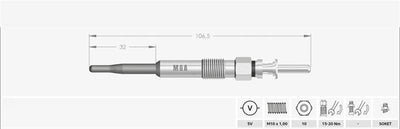 MGA 10015 Glow Plug (BMW M47n-M47n2-M57n-M57n2 / E46-E87-E90-E91-E92-E93-E60-E61-E63-E64-E65-E66-X3 E83-X5 E5 — Coils & Plugs