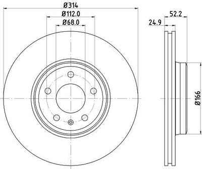 Hella 8DD355113-881 *2 Front Brake Mirror Air A4 8Ec 2.0 TDI 06 A4 8K2 A4 Avant 8K5 1.8 TFSI / 1.8 TFSI Quattro / 2 — Mirrors