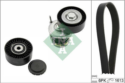 INA 529046710 V Belt Tensioner Avare Pulley Set VW Avf Blb Bre Cku Csn — Pulleys & Tensioners