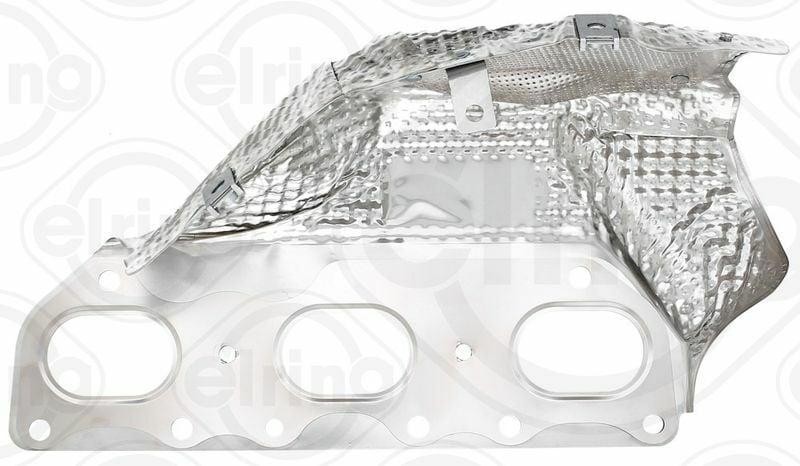 elring 036.961 conta exhaust manifold shield right side, elring coated exhaust manifold shield close-up ELRING 036.961 Conta - Exhaust Manifold Shield for Right Side Fit | Automotive Parts ELRING Conta (036.961) - Exhaust Manifold Shield elring, exhaust-manifold, automotive-parts, vehicle-upgrades, auto-maintenance, heat-protection, right-side-installation, engine-components, ai-generated, car-repair