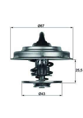 Mahle TX1879 Thermostat 79°C (without Gasket) Mercedes / Iveco / Man / Renault / Chrysler Voyager I — Water Pump & Thermostat