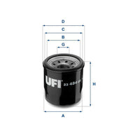 ufi-oil-filter-product-image, ufi-oil-filter-view-side UFI Oil Filter - Fits Dokker, Duster, Lodgy 1.6 & Micra | High Performance Part UFI Oil Filter for Dokker, Duster, Lodgy, Micra ufi, oil-filter, dokker, duster, lodgy, micra, car-parts, automotive, filters, ai-generated