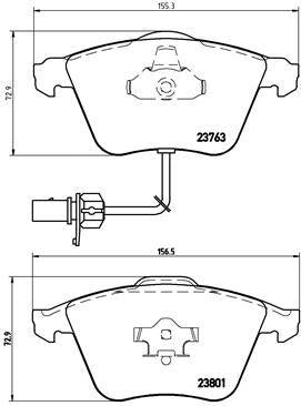 Brembo P85084 Brake Pad Front Kablolu Audi A6 4F2/Avant 4F5 05-11 A4 B7 01-08 — Brake Pads