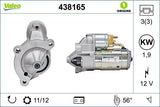 VALEO 438165 Starter Motor - 12V 1.9kW for C4, C5 and 3 more models — Starting & Charging