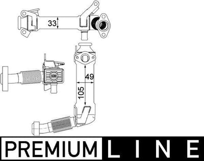 Mahle CE21000P EGR Valve/Cooler BMW M47 M57 E46 E60 E61 E65 E83 E87 E90 04-11 — Emission Control