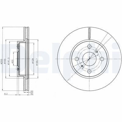 Delphi BG4274 Brake Disc (Twin Pack), Drilled — Brake Rotors & Drums