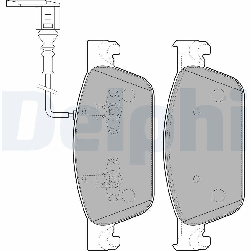 Delphi LP2199 Front Brake Pad (193mm) VW Transporter T5/T6 Multivan 1.9-2.0 TDI 09- — Brake Pads