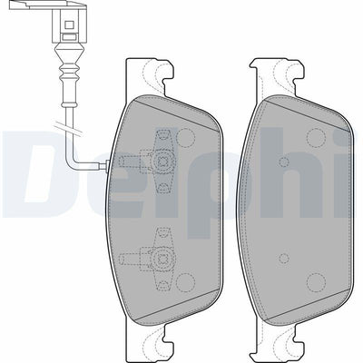 Delphi LP2199 Front Brake Pad (193mm) VW Transporter T5/T6 Multivan 1.9-2.0 TDI 09- — Brake Pads
