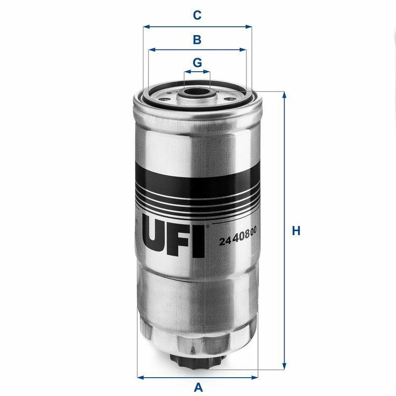 UFI Fuel Filter 24.408.00 - OE Specification for Fiat Marea 1.9 JTD & Bravo 1.9 JTD — Fuel Delivery
