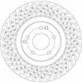 TRW DF6153S Front Brake Disc for AMG W203 02-07, S203 02-07 and 2 more models — Brake Rotors & Drums