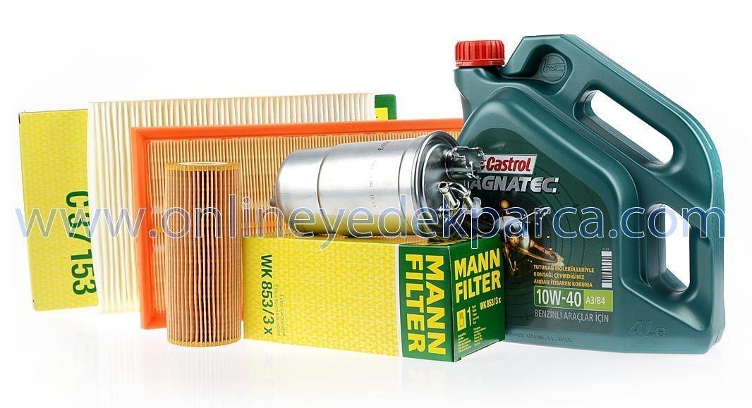 volkswagen bora maintenance kit, MANN Hummel air filter, MANN Hummel oil filter, MANN Hummel cabin air filter, MANN Hummel fuel filter, Castrol engine oil Volkswagen Bora 1.9 TDI AGR - ASZ Motor Periodic Maintenance Kit | Mann/Castrol Components Volkswagen Bora 1.9 TDI Maintenance Kit volkswagen, bora, tdi, maintenance-kit, car-owners, mechanics, automotive-care, mann, castrol, ai-generated