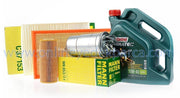 volkswagen bora maintenance kit, MANN Hummel air filter, MANN Hummel oil filter, MANN Hummel cabin air filter, MANN Hummel fuel filter, Castrol engine oil Volkswagen Bora 1.9 TDI AGR - ASZ Motor Periodic Maintenance Kit | Mann/Castrol Components Volkswagen Bora 1.9 TDI Maintenance Kit volkswagen, bora, tdi, maintenance-kit, car-owners, mechanics, automotive-care, mann, castrol, ai-generated